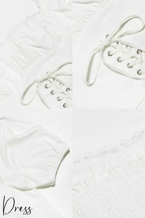 Y2K Lace-Up Milkmaid Crop Top