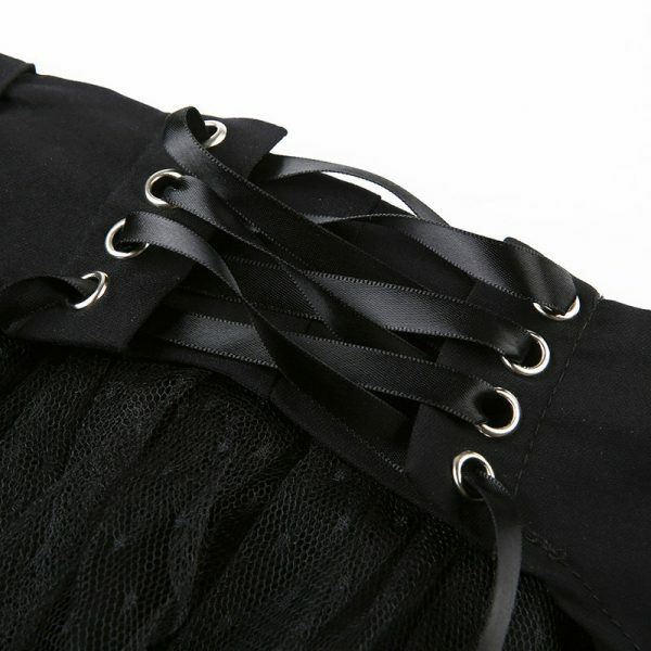 Y2K Lace-Up Mini Skirt Vintage Aesthetic Streetwear Gothic Fairycore