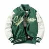 Y2K Letter Embroidery Baseball Jacket Vintage Japanese Streetwear Top