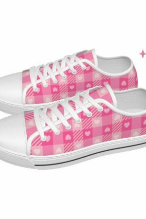 Y2K Lovecore Heart Sneaker: Pastel Alt Streetwear Aesthetic