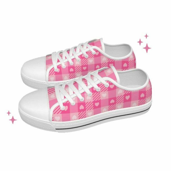 Y2K Lovecore Heart Sneaker: Pastel Alt Streetwear Aesthetic