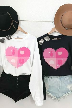 Y2K Lovecore Heart Sweatshirt: Pastel Kawaii Aesthetic