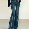 Y2K Low Rise Flare Jeans Women's Vintage Streetwear Aesthetic