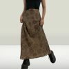 Y2K Low Waist Dark Academia Maxi Skirt - Retro Aesthetic Fairycore Vintage Grunge Streetwear