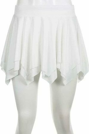 Y2K Low Waist White Mini Skirt