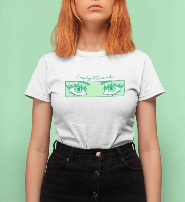 Y2K Lucky Lady Eyes Streetwear Sweatshirt - St. Patrick's Day Aesthetic