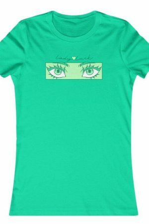 Y2K Lucky Lady Eyes Streetwear Sweatshirt - St. Patrick's Day Aesthetic