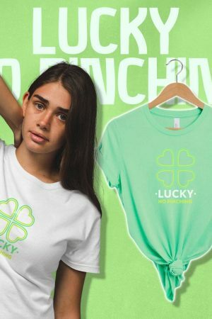 Y2K Lucky Tee: St Patricks Day Four Leaf Clover Graphic Shirt