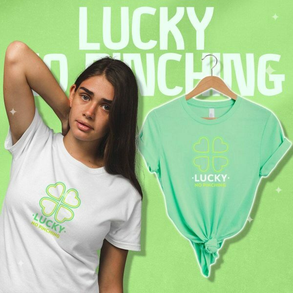 Y2K Lucky Tee: St Patricks Day Four Leaf Clover Graphic Shirt