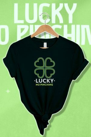 Y2K Lucky Tee: St Patricks Day Four Leaf Clover Graphic Shirt