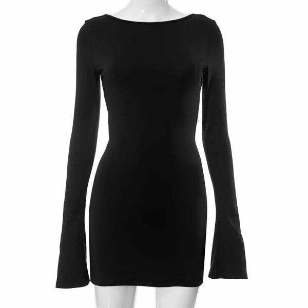 Y2K Madelyn Backless Ribbon Streetwear Dress