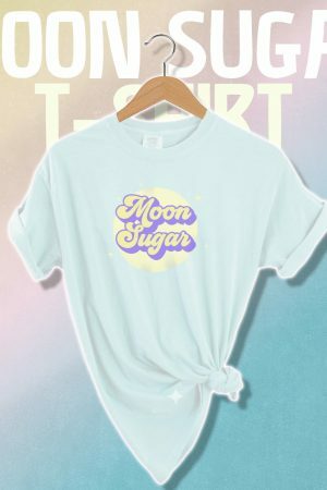 Y2K Magical Girl Moon Sugar T-Shirt - Soft Violet Festival Top