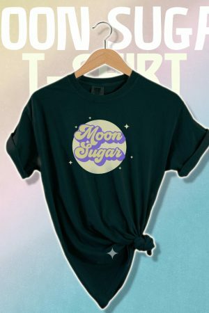 Y2K Magical Girl Moon Sugar T-Shirt - Soft Violet Festival Top