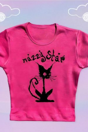 Y2K Mazzy Star Angel Baby Crop Top - 80s 90s Punk Rock Aesthetic