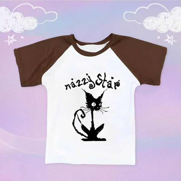 Y2K Mazzy Star Angel Baby Crop Top - 80s 90s Punk Rock Aesthetic