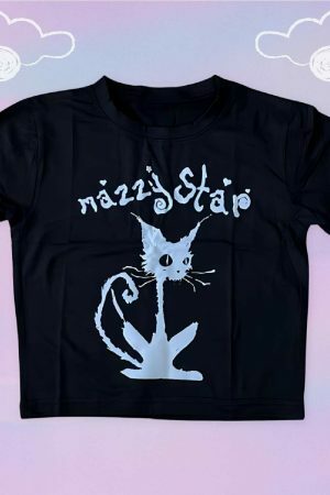 Y2K Mazzy Star Angel Baby Crop Top - 80s 90s Punk Rock Aesthetic