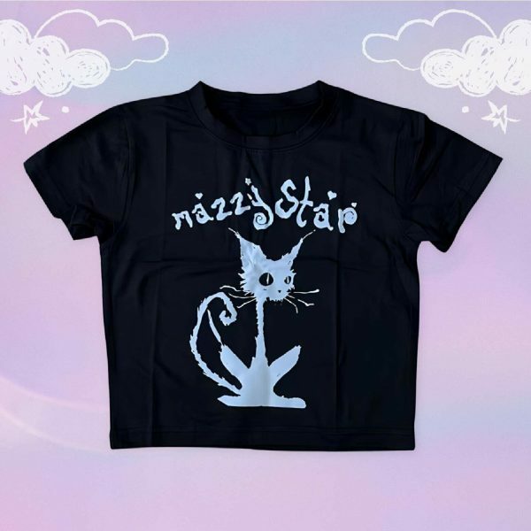 Y2K Mazzy Star Angel Baby Crop Top - 80s 90s Punk Rock Aesthetic