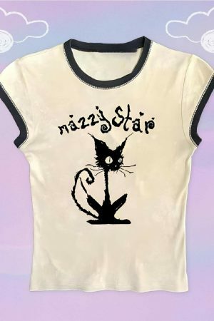 Y2K Mazzy Star Angel Baby Crop Top - 80s 90s Punk Rock Aesthetic