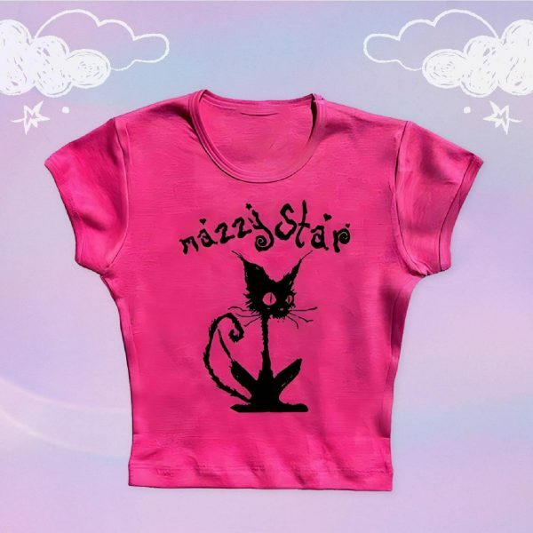 Y2K Mazzy Star Angel Baby Tee - 80s 90s Punk Rock Aesthetic, Crop Top Clothing