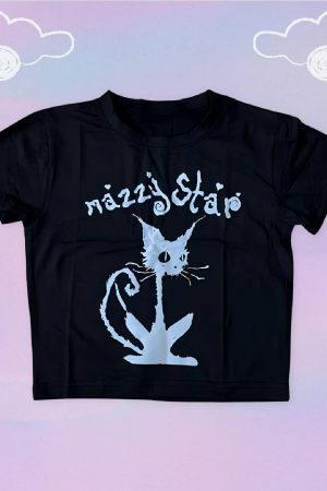 Y2K Mazzy Star Angel Baby Tee - 80s 90s Punk Rock Aesthetic, Crop Top Clothing