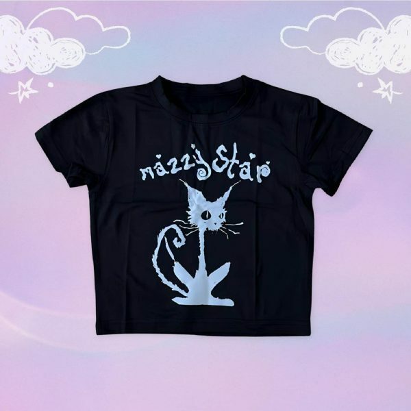 Y2K Mazzy Star Angel Baby Tee - 80s 90s Punk Rock Aesthetic, Crop Top Clothing