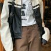 Y2K Monochrome Streetwear Leather Jacket