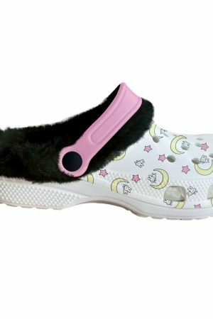 Y2K Moon Bunny Slip-On Clogs | Streetwear Aesthetic Bunny Shoes