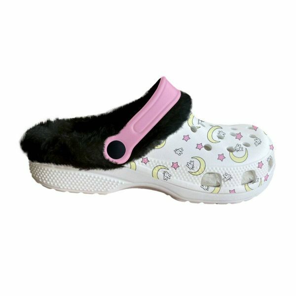 Y2K Moon Bunny Slip-On Clogs | Streetwear Aesthetic Bunny Shoes