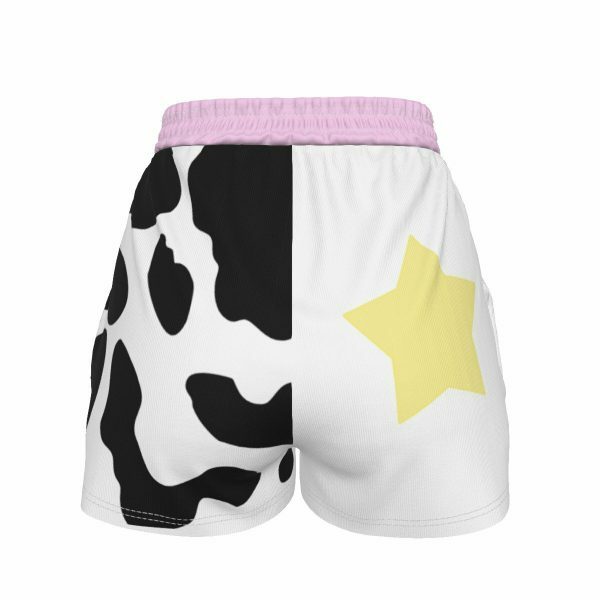 Y2K Moon Milk Cow Print Pocket Shorts - Streetwear Aesthetic