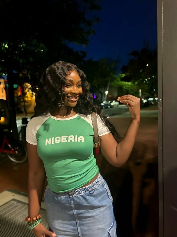 Y2K Nigeria Jersey Crop Top - Streetwear Soccer Tee