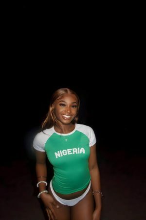 Y2K Nigeria Jersey Crop Top - Streetwear Soccer Tee