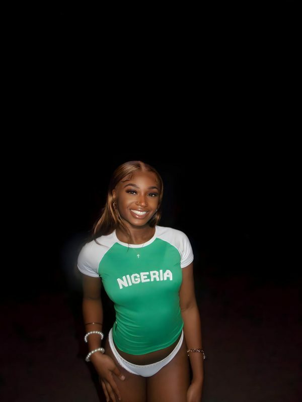 Y2K Nigeria Jersey Crop Top - Streetwear Soccer Tee