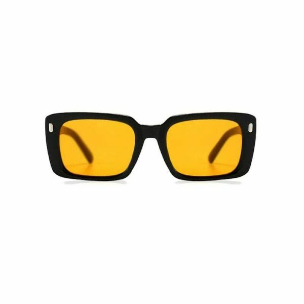 Y2K Orange Sunglasses for Festivals and Parties - Trendy Eyewear with 2000s Cool Vibe