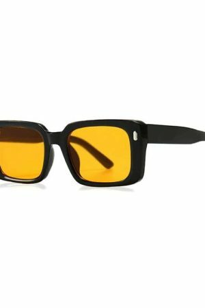 Y2K Orange Sunglasses for Festivals and Parties - Trendy Eyewear with 2000s Cool Vibe