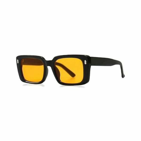 Y2K Orange Sunglasses for Festivals and Parties - Trendy Eyewear with 2000s Cool Vibe