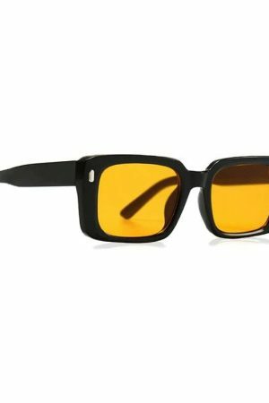 Y2K Orange Sunglasses for Festivals and Parties - Trendy Eyewear with 2000s Cool Vibe