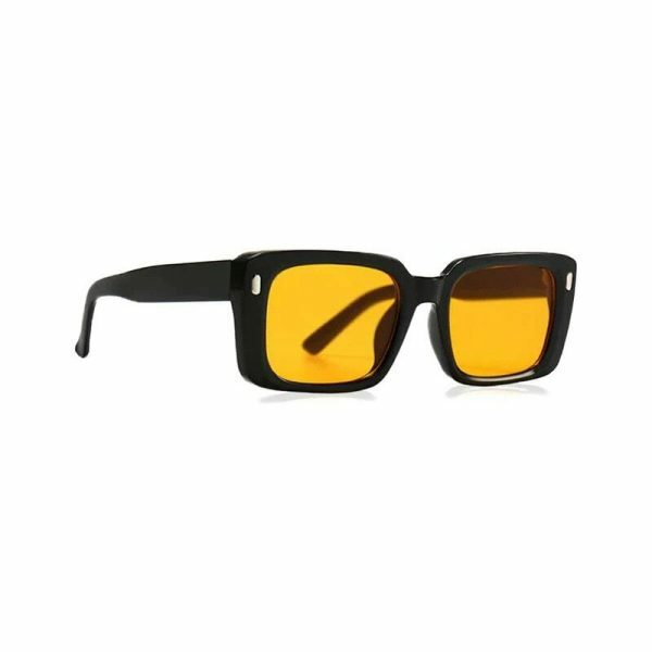 Y2K Orange Sunglasses for Festivals and Parties - Trendy Eyewear with 2000s Cool Vibe