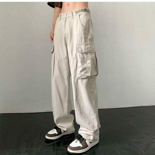 Y2K Oversize Cargo Pants Women Vintage Aesthetic Wide Leg Jeans