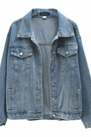 Y2K Oversize Denim Street Jacket for Women