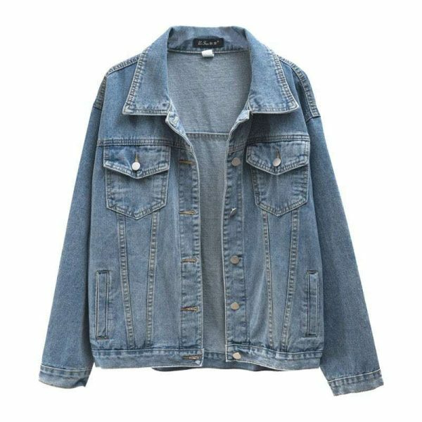 Y2K Oversize Denim Street Jacket for Women