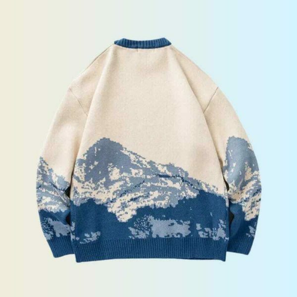 Y2K Oversized Cartoon Sweater with Japanese Embroidery