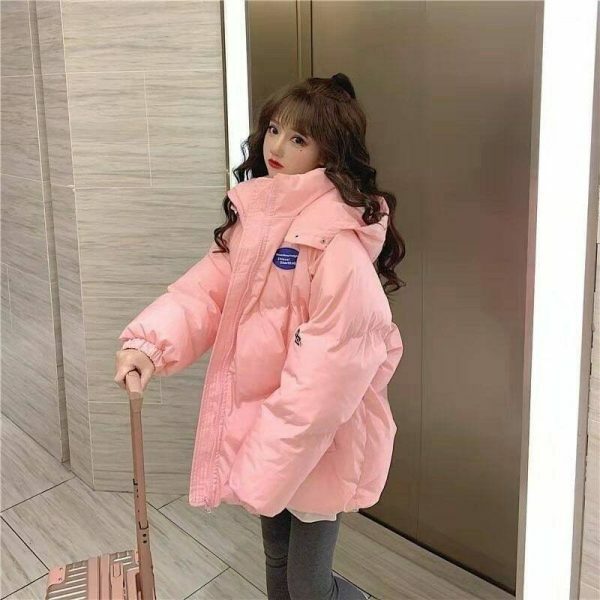 Y2K Oversized Hooded Parka Jacket for Women - Streetwear Winter Coat