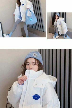 Y2K Oversized Hooded Parka Jacket for Women - Streetwear Winter Coat