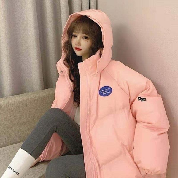 Y2K Oversized Hooded Parka Jacket for Women - Streetwear Winter Coat