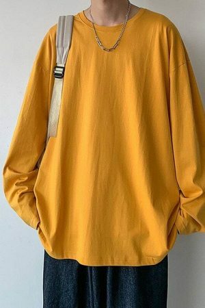 Y2K Oversized Long Sleeve Streetwear T-Shirt