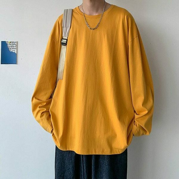 Y2K Oversized Long Sleeve Streetwear T-Shirt