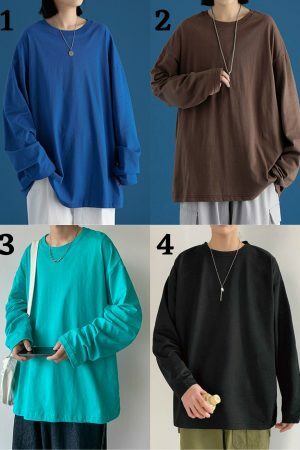 Y2K Oversized Long Sleeve Streetwear T-Shirt