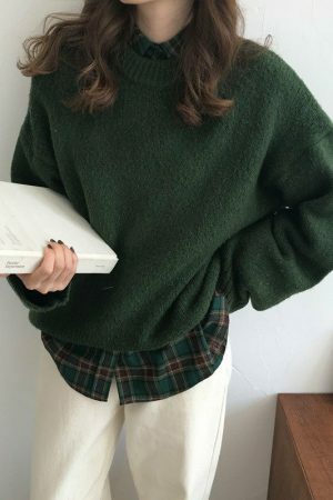 Y2K Oversized Vintage Crewneck Pullover Sweatshirt