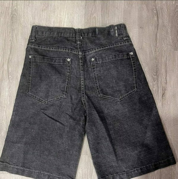 Y2K Patchwork Denim Shorts for Men - Ripped Baggy Jeans Jorts