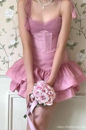 Y2K Pink Corset Chiffon Crop Top - Cute & Sexy Streetwear Aesthetic